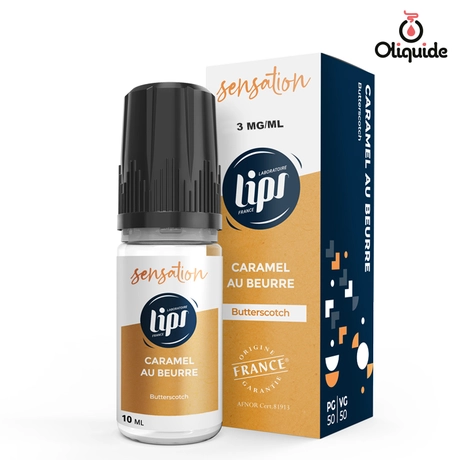 Sensation Caramel au beurre de la marque Lips - Le French Liquide