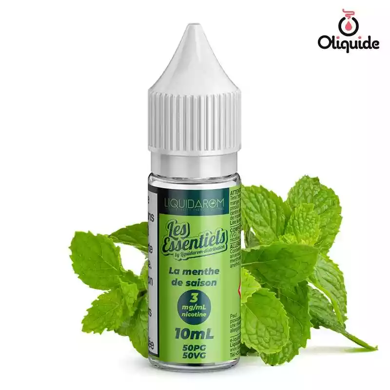 Testez la Menthe de Saison de Liquidarom et observez les résultats obtenus