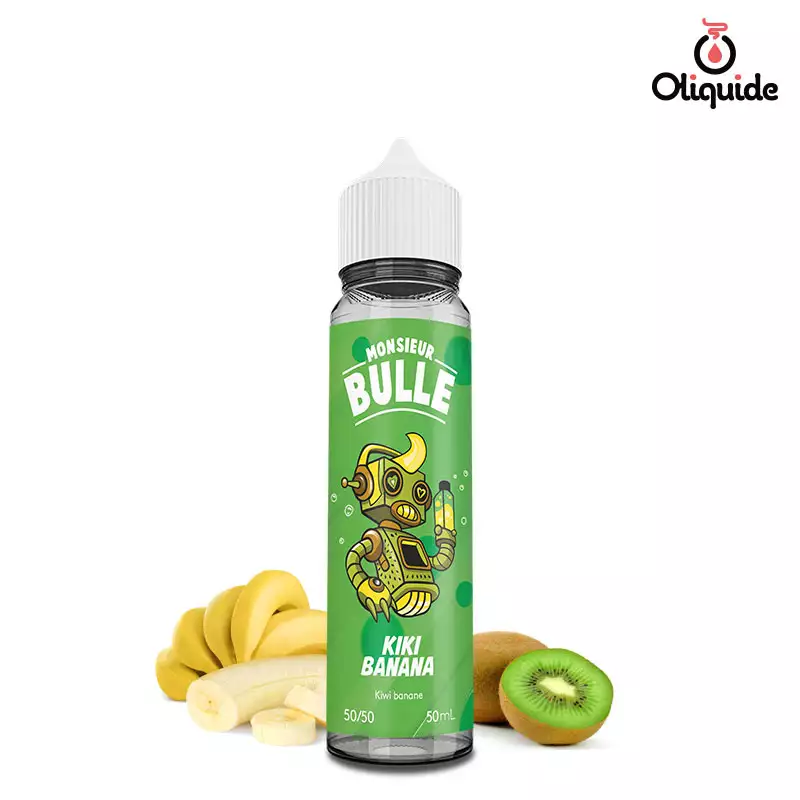 Plongez-vous dans le Kiki Banana 50 ml de Liquidéo pour une expérience 