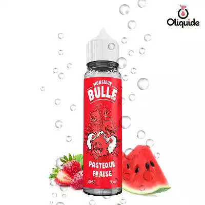 Liquidéo Monsieur Bulle 50ml Pastèque Fraise 50 ml de la marque Liquideo