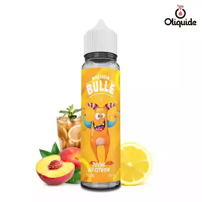 Liquidéo Monsieur Bulle 50ml Pêche au Citron 50 ml de la marque Liquideo