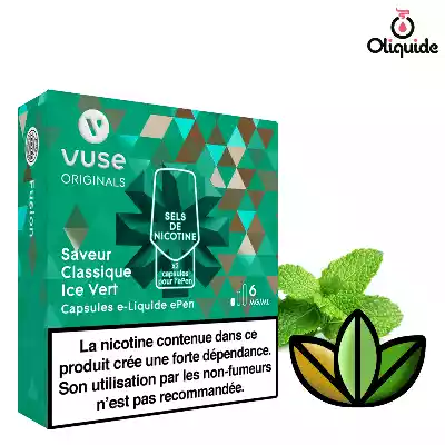 Vype VPRO pour Epen 3 Classique Ice Vert - ePen Sels de nicotine de la marque Vuse