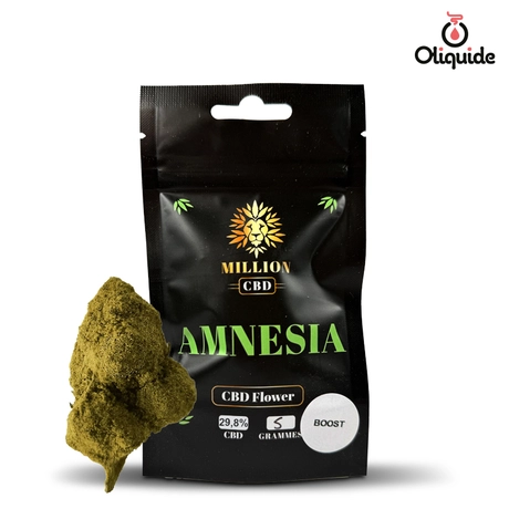 Fleur de CBD Fleur CBD Amnesia Boostée - 29,8% de la marque Le Chanvrier Français