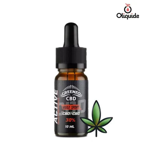 Huiles CBD Huile CBD CBG Sport Greeneo 10 ml de la marque Greeneo