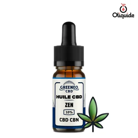 Huiles CBD Huile CBD CBN Zen Greeneo 10 ml de la marque Greeneo