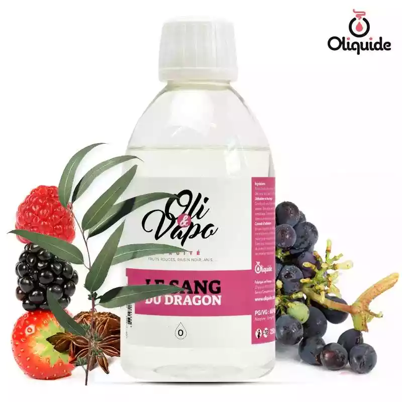 Expérimentez le Le Sang du Dragon 250 ml de Oliquide et évaluez ses performances