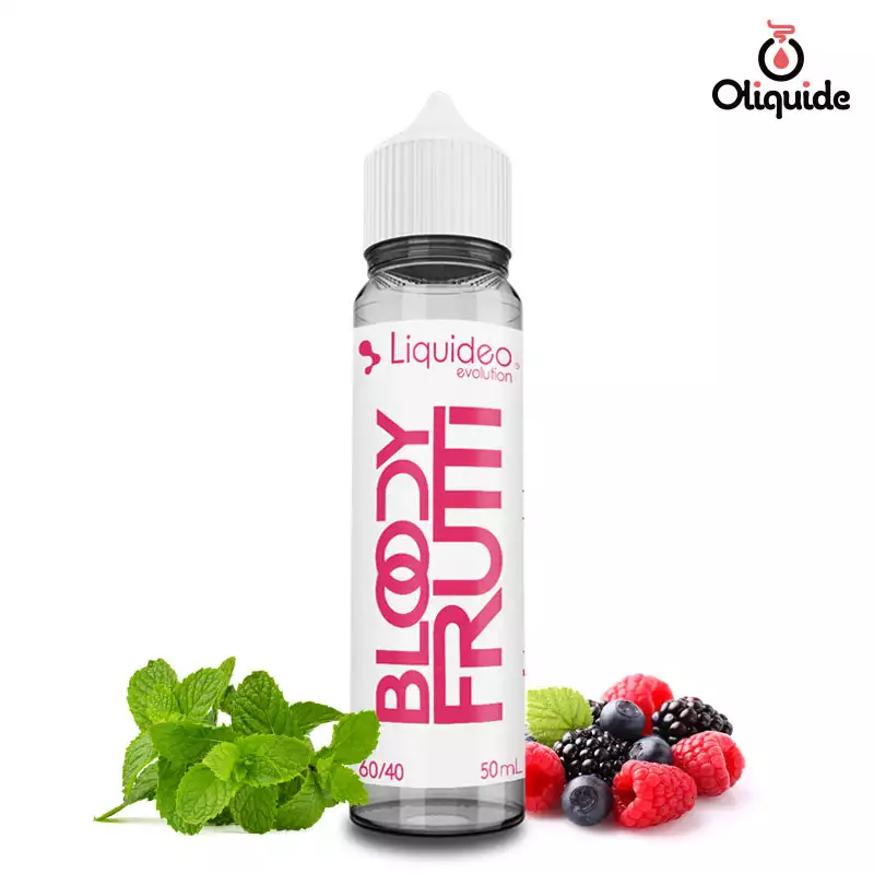 Expérimentez le Bloody Frutti 50 ml de Liquidéo et évaluez ses performances