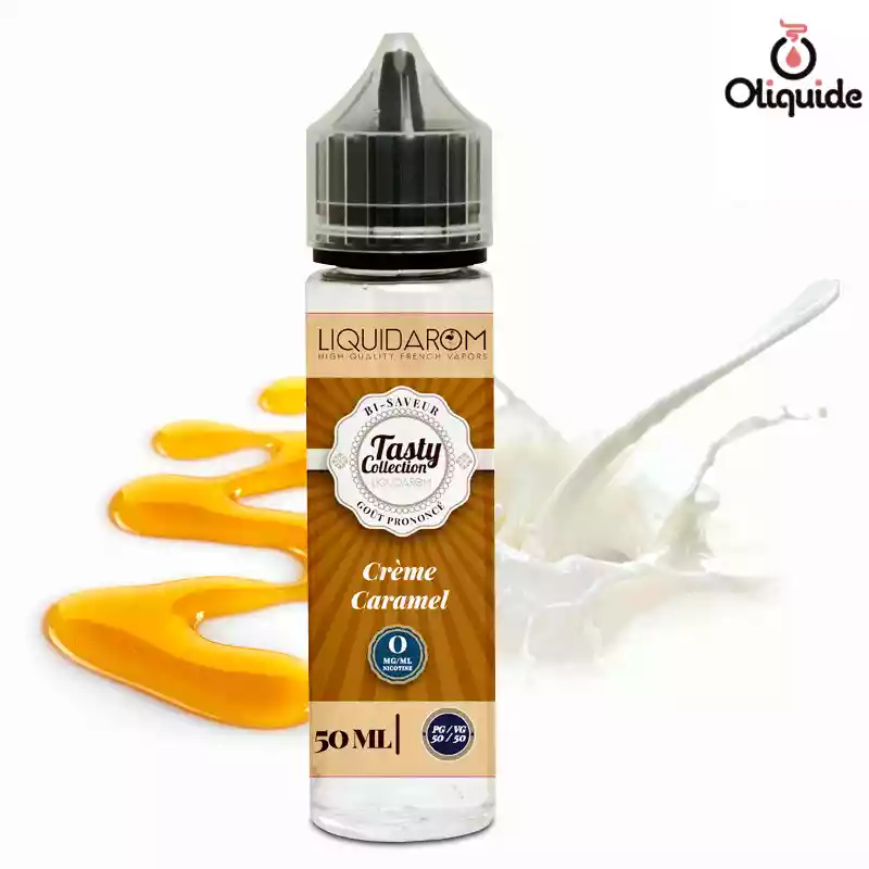 Testez le Crème caramel 50 ml de Liquidarom pour une expérience inédite