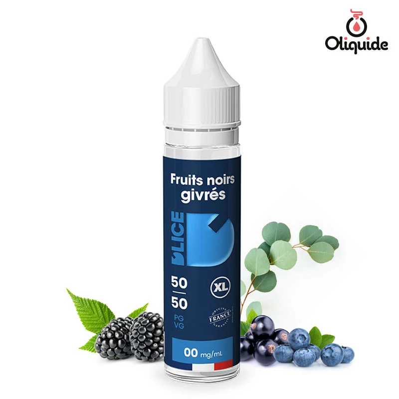 Passez du temps à tester le Fruits Noirs Givrés 50 ml de D'lice