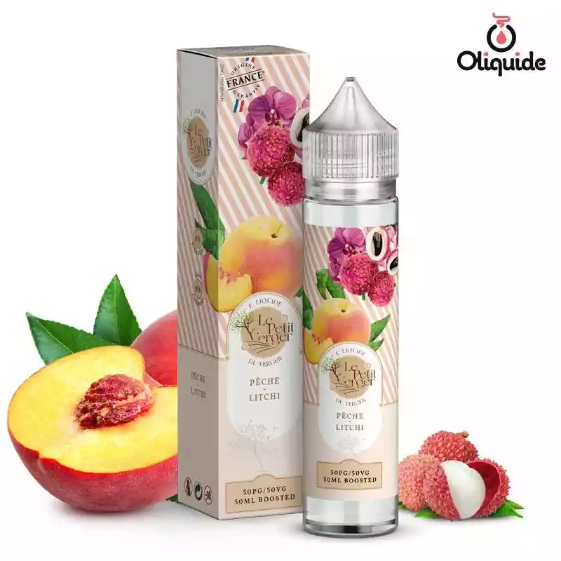 Plongez-vous dans le Peche Litchi 50 ml de Savourea pour une expérience 