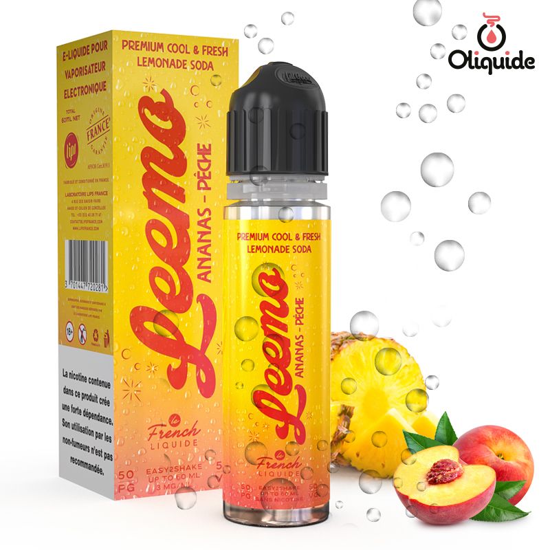 Préparez-vous à tester le Leemo Ananas Pêche 60 ml de Le French Liquide