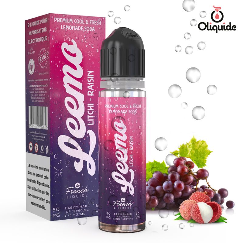 Explorez le Leemo Litchi Raisin 60 ml de Lips