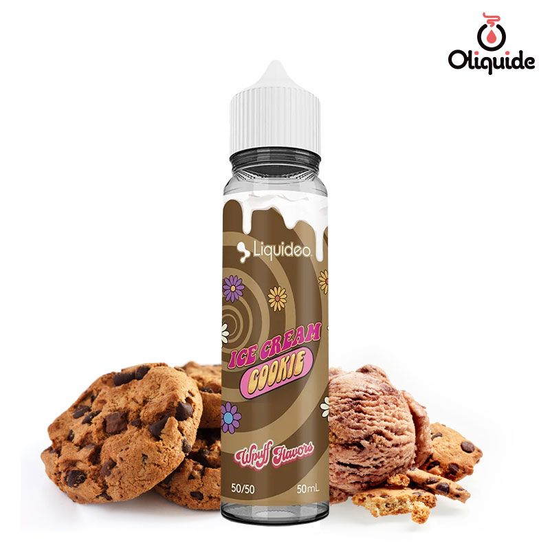 Plongez-vous dans le Ice Cream Cookie 50 ml de Liquidéo pour une expérience enrichissante