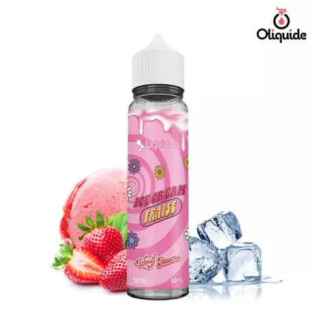Liquidéo Wpuff 50ml Ice Cream Fraise 50 ml de la marque Liquidéo