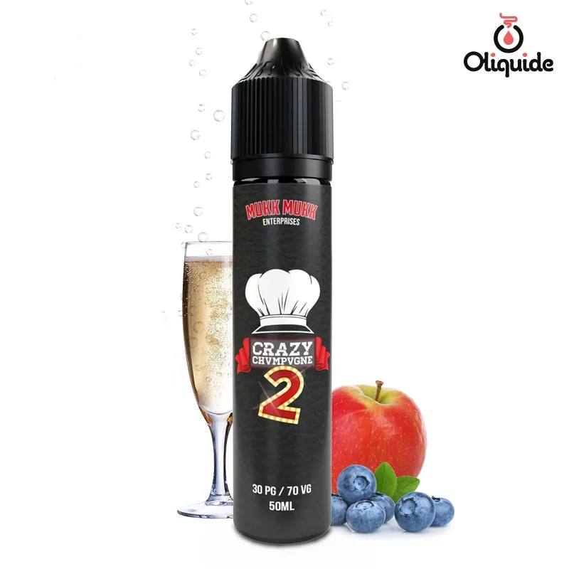 Expérimentez les fonctionnalités du Crazy Chvmpvgne V2 50 ml de Mukk Mukk