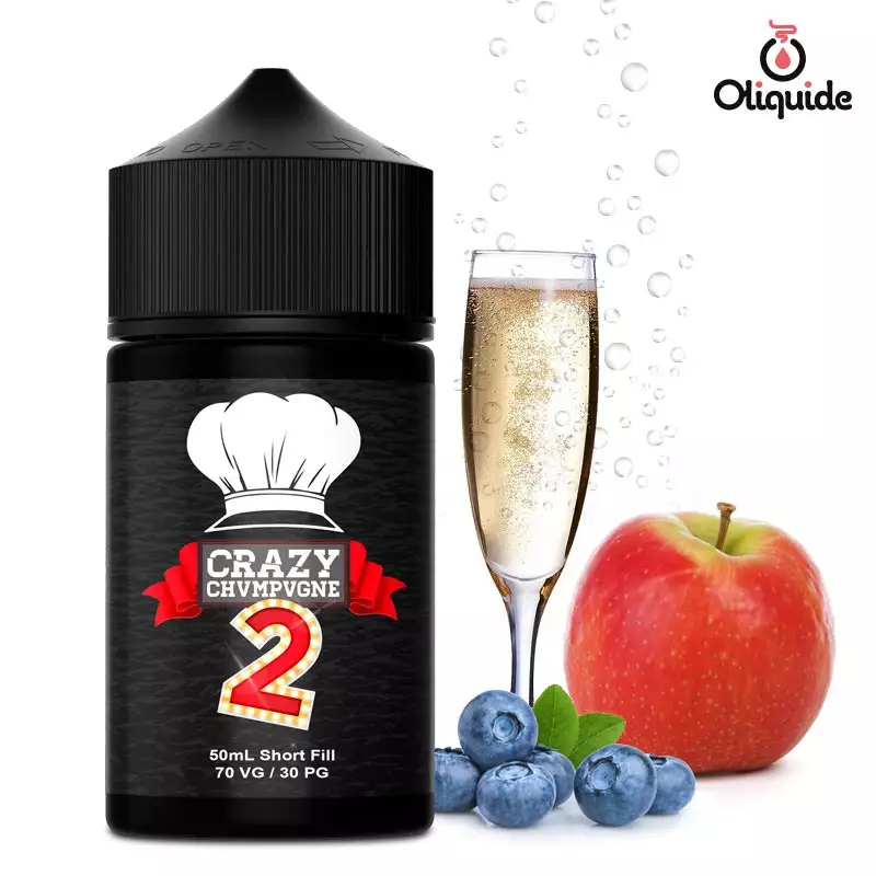 Expérimentez le Crazy Chvmpvgne V2 50 ml de Mukk Mukk et enregistrez les résultats