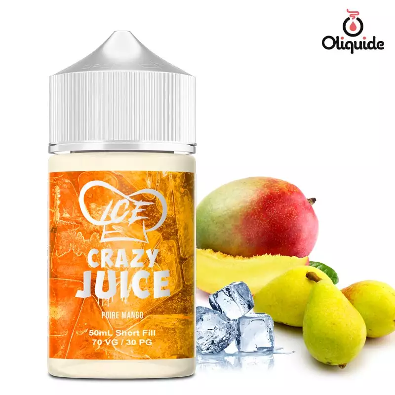 Plongez dans l'univers du Poire Mango Ice 50 ml de Mukk Mukk