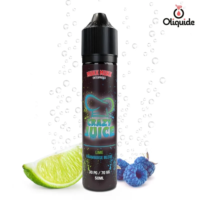Pratiquez le Lime Framboise Bleue 50 ml de Mukk Mukk
