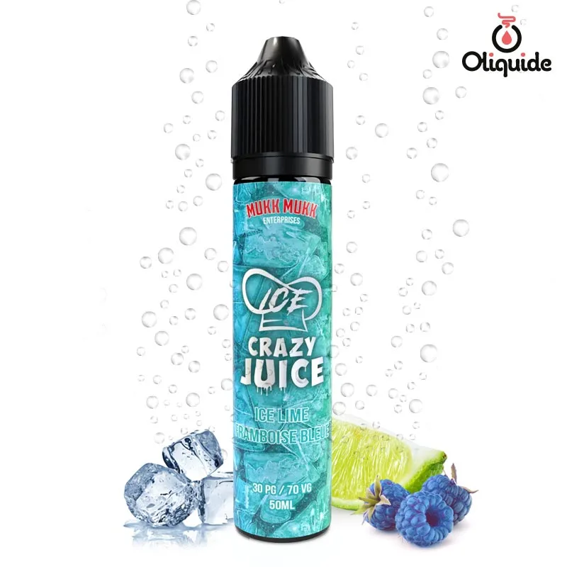 Saisissez l'occasion de tester en profondeur le Lime Framboise Bleue Ice 50 ml de Mukk Mukk
