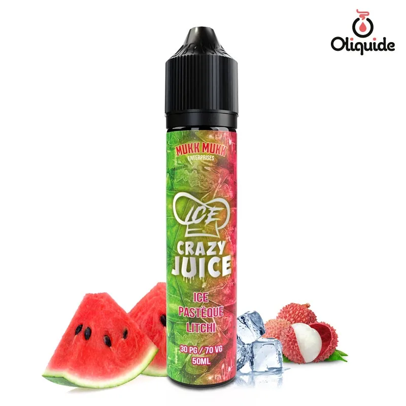 Préparez-vous à tester le Pastèque Litchi Ice 50 ml de Mukk Mukk