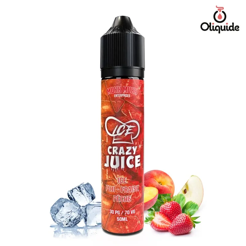 Expérimentez le Fuji Fraise Pêche Ice 50 ml de Mukk Mukk et découvrez ses multiples facettes