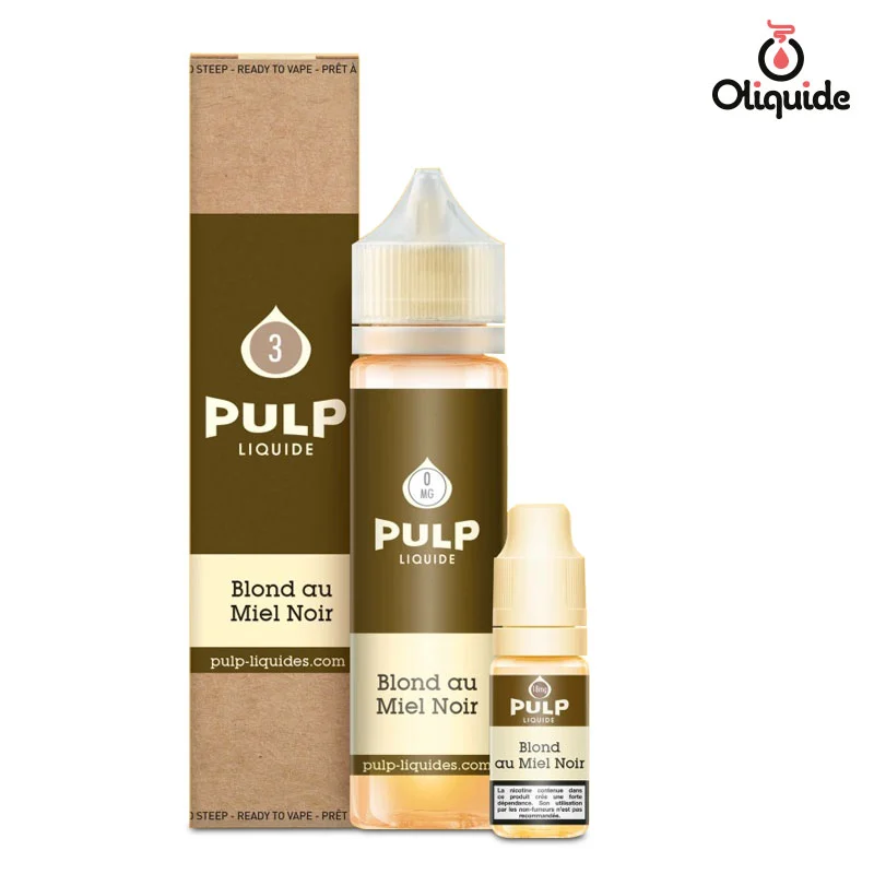 Expérimentez le Blond au miel noir 60 ml de Pulp et enregistrez les résultats