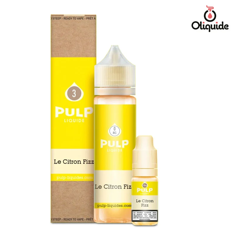 Expérimentez le Le Citron Fizz 60 ml de Pulp et évaluez ses performances