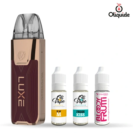 Pack produits Coffret débutant Découverte - Kit Luxe XR Max 2 Vaporesso & 3 e-liquides de la marque