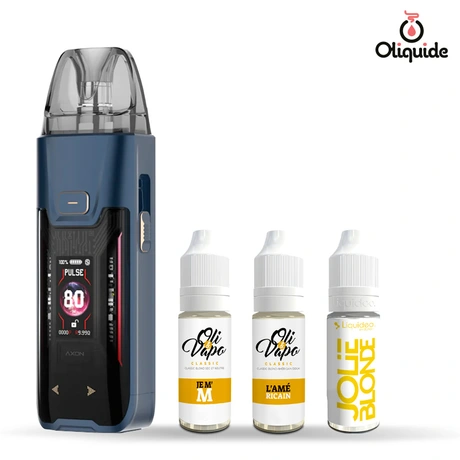 Pack produits Coffret débutant Kit Luxe XR Max 2 Vaporesso & 3 e-liquides Classic de la marque