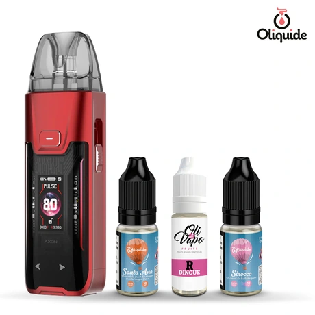 Pack produits Coffret débutant Kit Luxe XR Max 2 Vaporesso & 3 e-liquides Fruités de la marque
