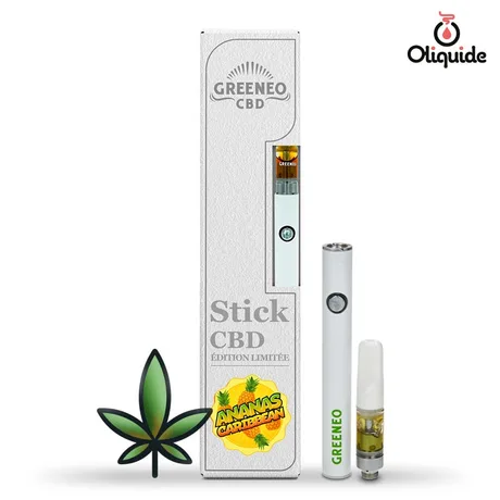 Ecigarettes Pen Stick CBD Ananas 70% de la marque Greeneo