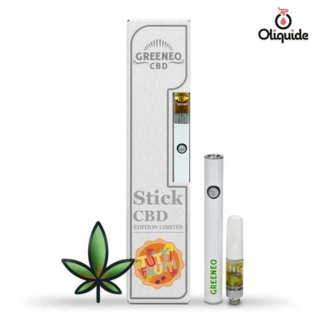 Ecigarettes Pen Stick CBD Tutti Fruti 70% de la marque Greeneo