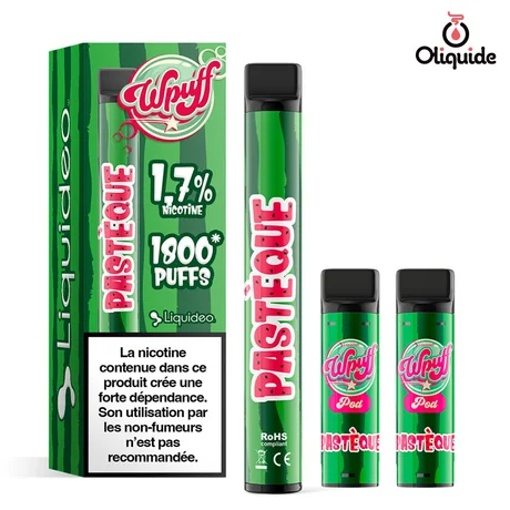 Ecigarettes Pastèque Wpuff 1800 de la marque Liquidéo