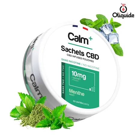 Sachet CBD Calm Plus Sachet CBD Menthe Calm+ de la marque Fuu