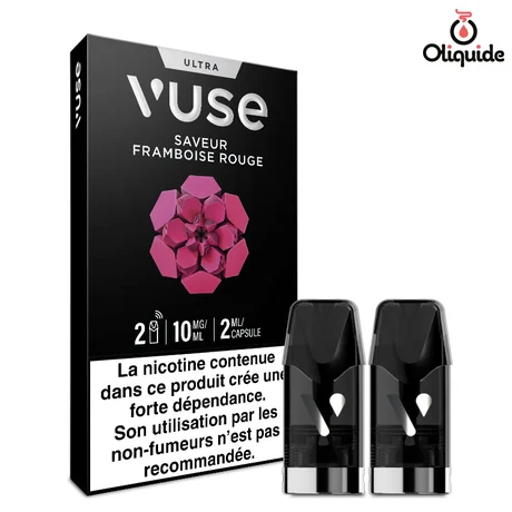Vuse Capsule Ultra Framboise Rouge 2x2 ml de la marque Vuse