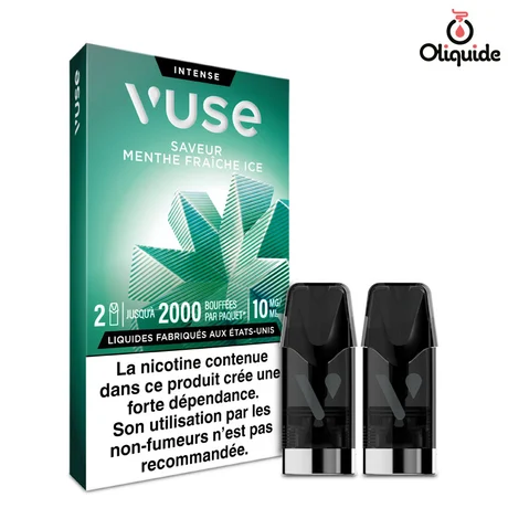 Vuse Gamme Intense X2 Menthe Fraîche Ice x2 de la marque Vuse
