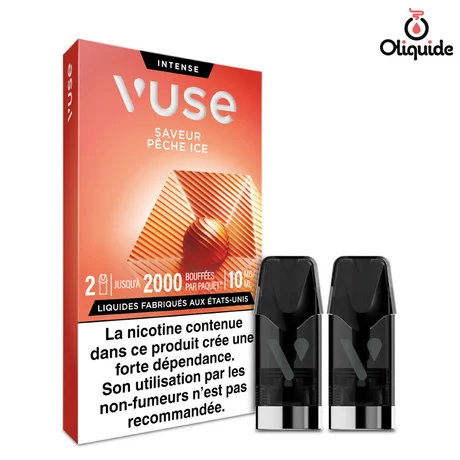 Vuse Gamme Intense X2 Pêche Ice x2 de la marque Vuse