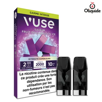 Fruit de la Passion Ice x2 de la collection Vuse Gamme Intense 